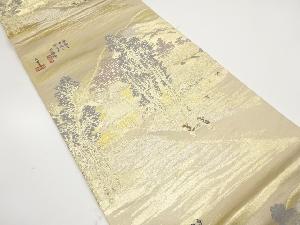 東海道五十三次模様織り出し袋帯